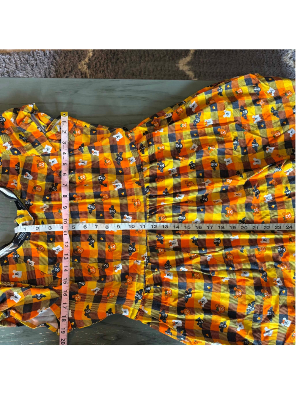 Stitch Shoppe Halloween Mickey Mouse Plaid Midi Dress Size 1XL - Picture 11 of 13